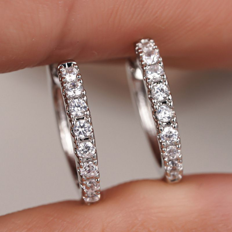 Серьги-конго с дорожкой кристаллов CJR56562