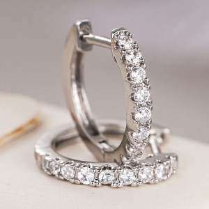 Серьги-конго с дорожкой кристаллов CJR56562 Серьги-конго с дорожкой кристаллов CJR56562
