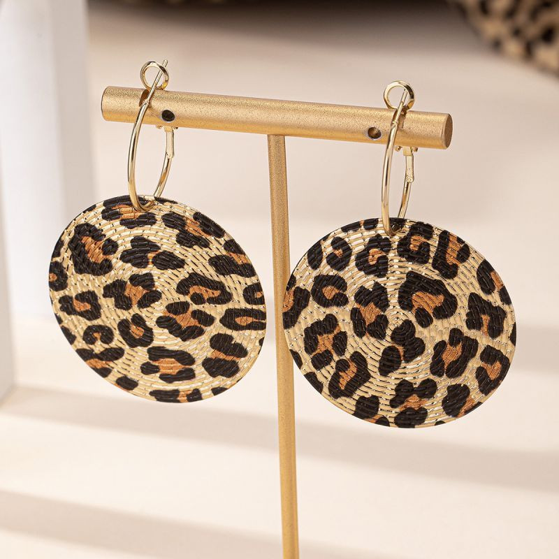 Серьги-конго с подвесками-дисками в стиле бохо CJM14397