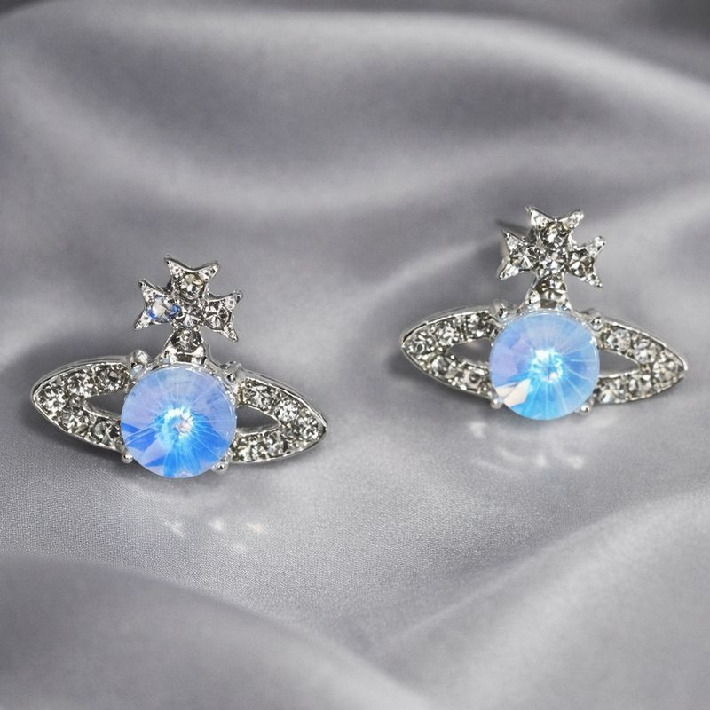 Серьги-гвоздики ювелирный сплав с камнями 1J12345CJJ Серьги-гвоздики ювелирный сплав с камнями 1J12345CJJ