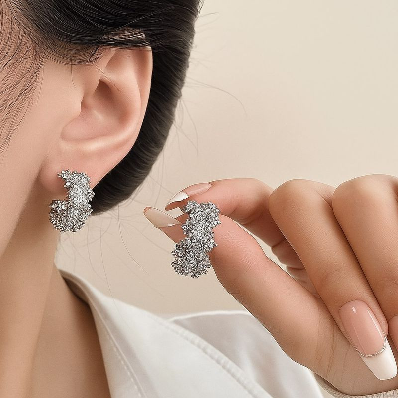 Серьги конго ювелирный сплав 1J12127CJJ Серьги конго ювелирный сплав 1J12127CJJ