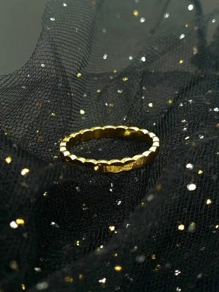 Кольцо стальное с напылением золотом J10234CJJ