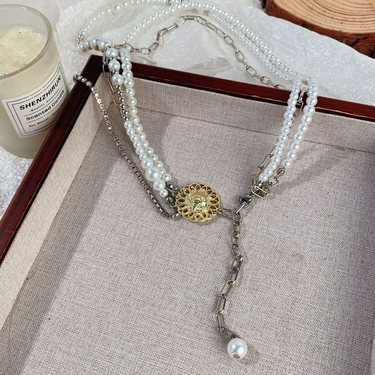 Изящный лариат с жемчужным сиянием 1J11636CJJ