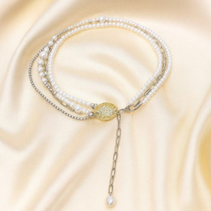 Изящный лариат с жемчужным сиянием 1J11636CJJ Изящный лариат с жемчужным сиянием 1J11636CJJ