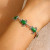 Браслет с зелеными черепахами и кристаллами CJL92319