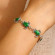 Браслет с зелеными черепахами и кристаллами CJL92319