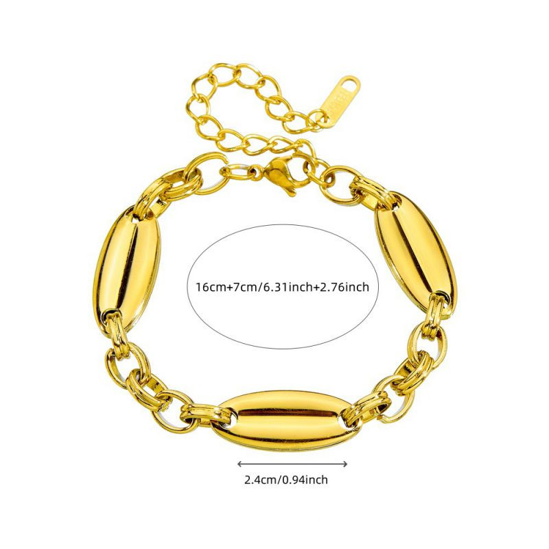 Браслет-цепочка с крупными овальными звеньями CJR62591