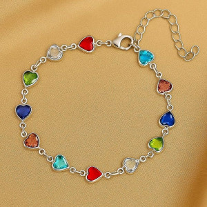 Браслет ювелирный сплав сердце 1J12346CJJ