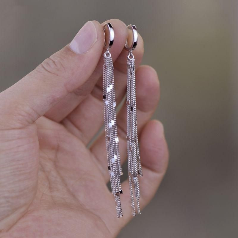 Экстра-длинные вечерние серьги-нити 1DNS11106CJJ