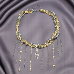 Бусы ювелирный сплав змейка 1J11857CJJ