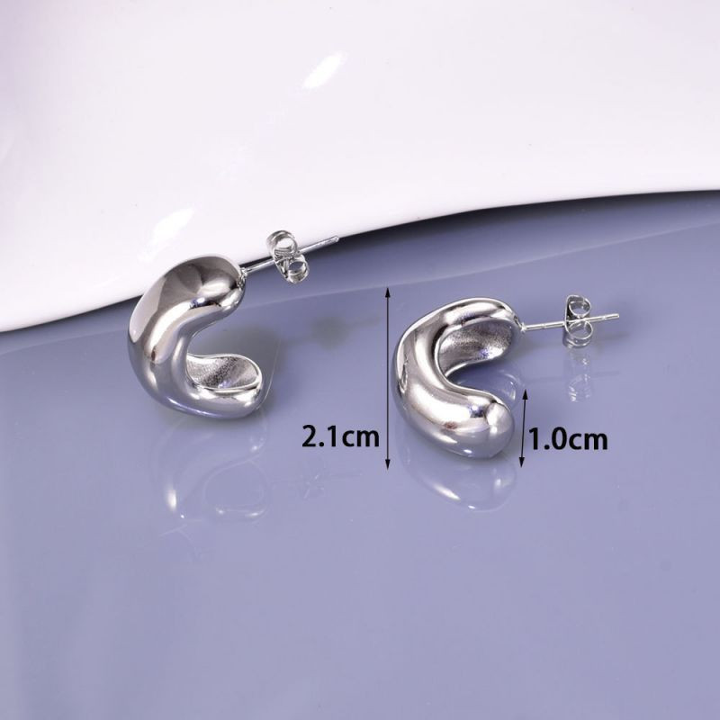 Золотистые серьги-пусеты Чанки CJH14893