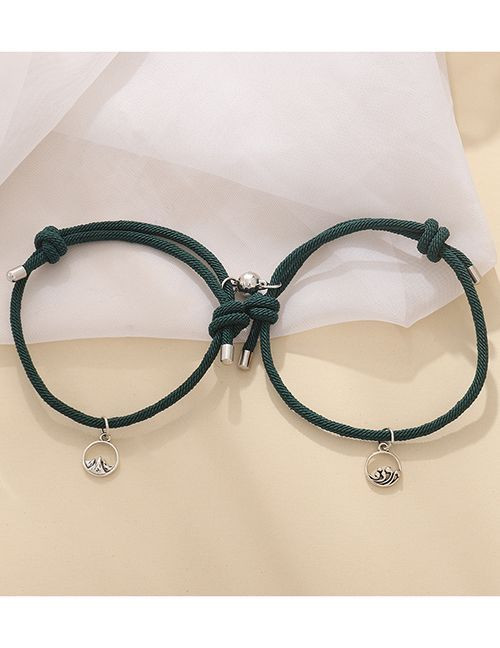 Парные браслеты морская верность на красном шнурке