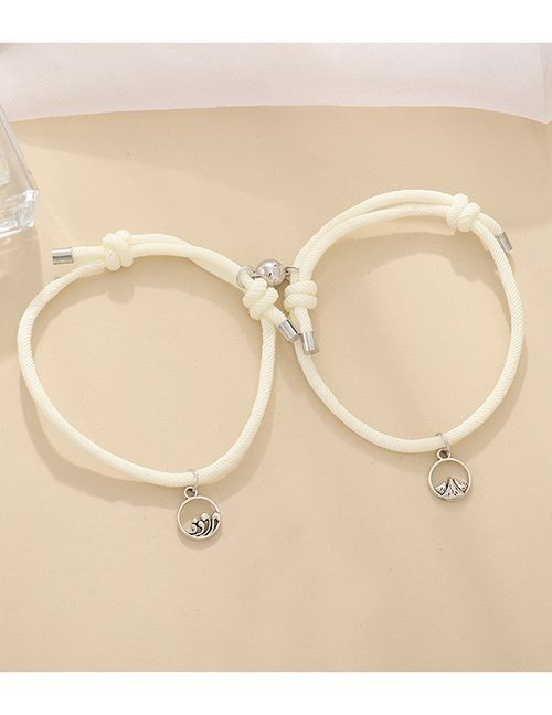 Парные браслеты морская верность на красном шнурке