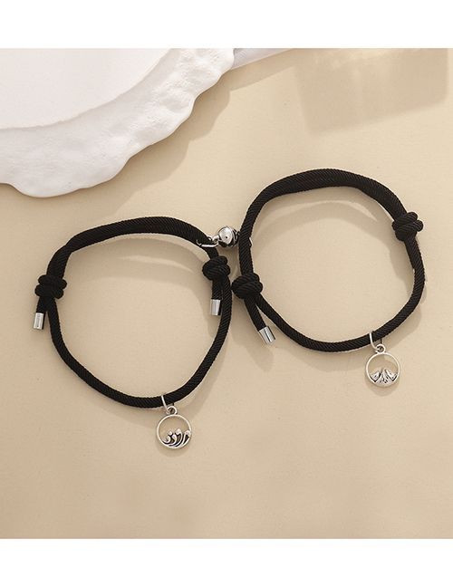 Парные браслеты морская верность на красном шнурке