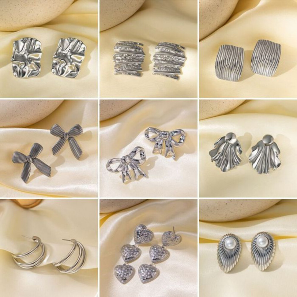 Серьги сталь CJH31955 Серьги сталь CJH31955