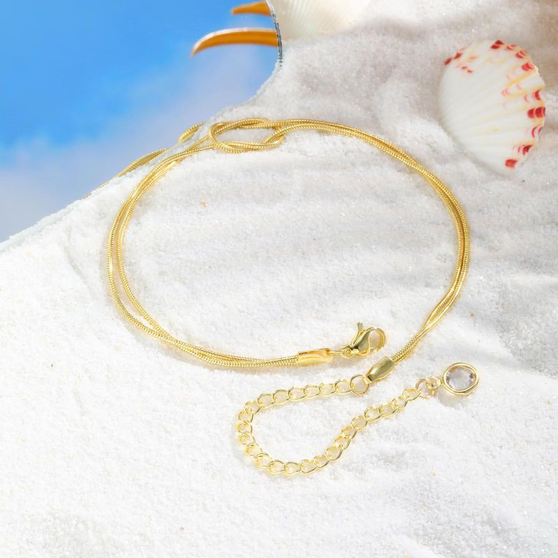 Браслет двухрядный с узлом бесконечности CJN36123