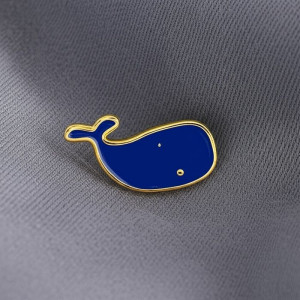 Значок синий кит J11575MSK Значок синий кит J11575MSK