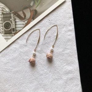 Серебряные серьги с розой CJZ55263