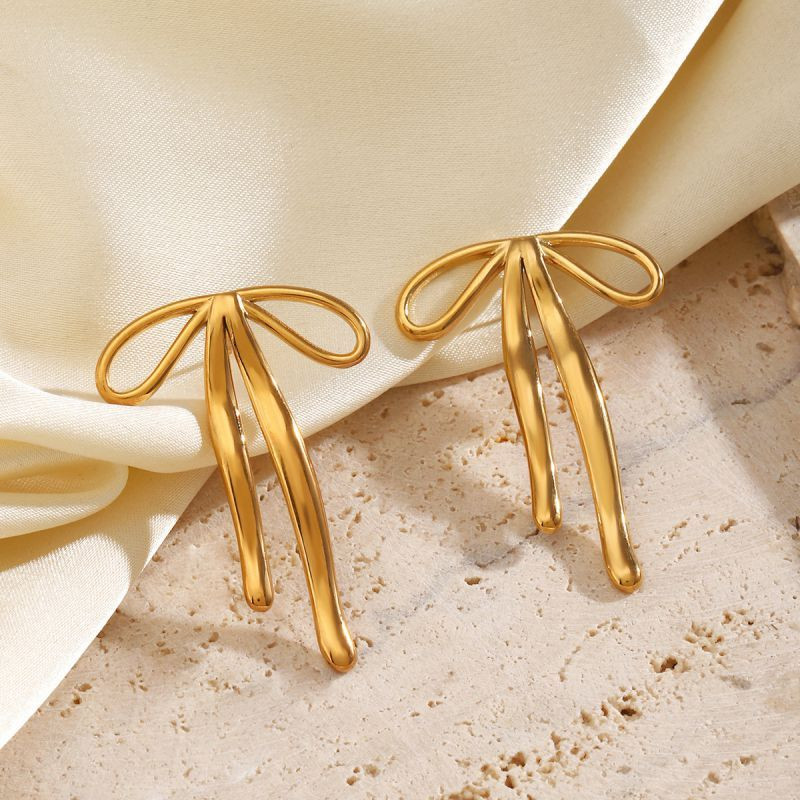 Серьги-пусеты Банты контурные CJN25436