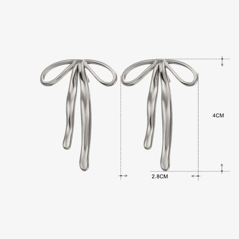 Серьги-пусеты Банты контурные CJN25436