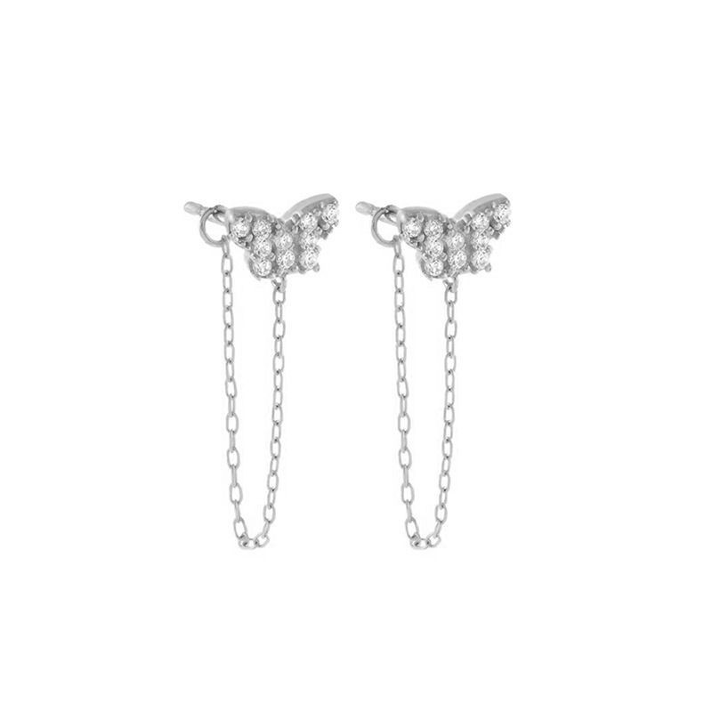 Серьги с бабочкой и кисточкой ASUZ51151
