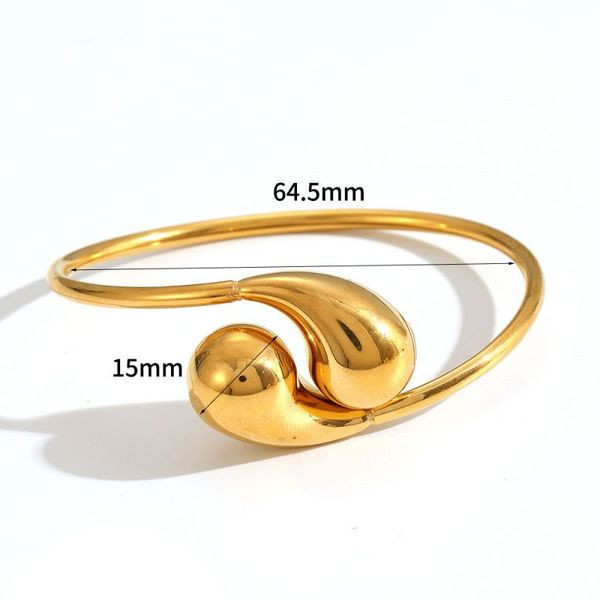 Браслет жесткий разомкнутый с абстрактным наконечником CJL48388