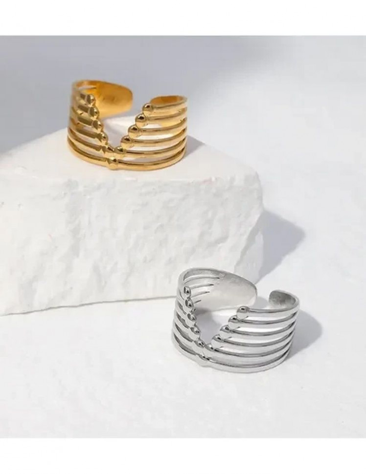 Стальное кольцо галочка J10121CJJ