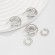 Набор массивных серебристых серег полуколец и каффов CJL61220 Набор массивных серебристых серег полуколец и каффов CJL61220