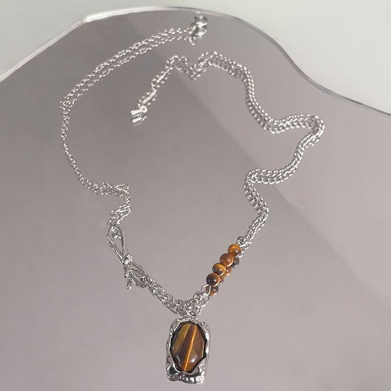 Двухслойное колье с тонкими цепочками и миниатюрной подвеской CJH94815 Двухслойное колье с тонкими цепочками и миниатюрной подвеской CJH94815