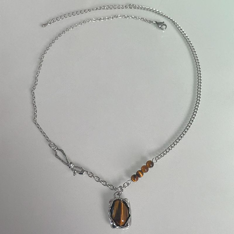 Двухслойное колье с тонкими цепочками и миниатюрной подвеской CJH94815 Двухслойное колье с тонкими цепочками и миниатюрной подвеской CJH94815