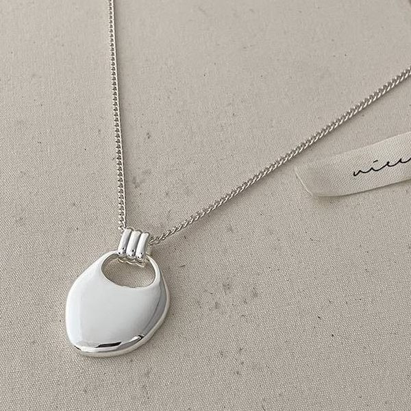 Цепочка с овальной подвеской в платиновом цвете 1J11650CJJ Цепочка с овальной подвеской в платиновом цвете 1J11650CJJ