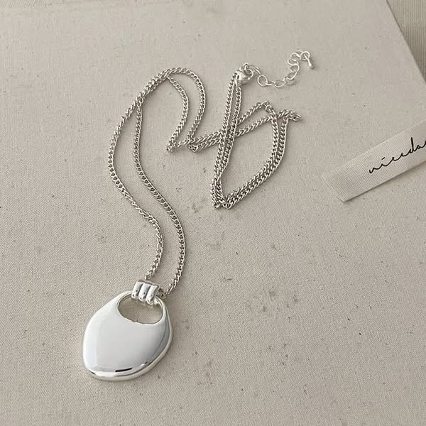 Цепочка с овальной подвеской в платиновом цвете 1J11650CJJ Цепочка с овальной подвеской в платиновом цвете 1J11650CJJ