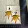 Красно-зелёные серьги с кленовым листом CJZ55269