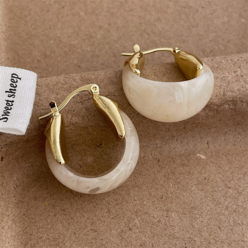 Серьги-конго с акриловыми вставками CJM16107 Серьги-конго с акриловыми вставками CJM16107