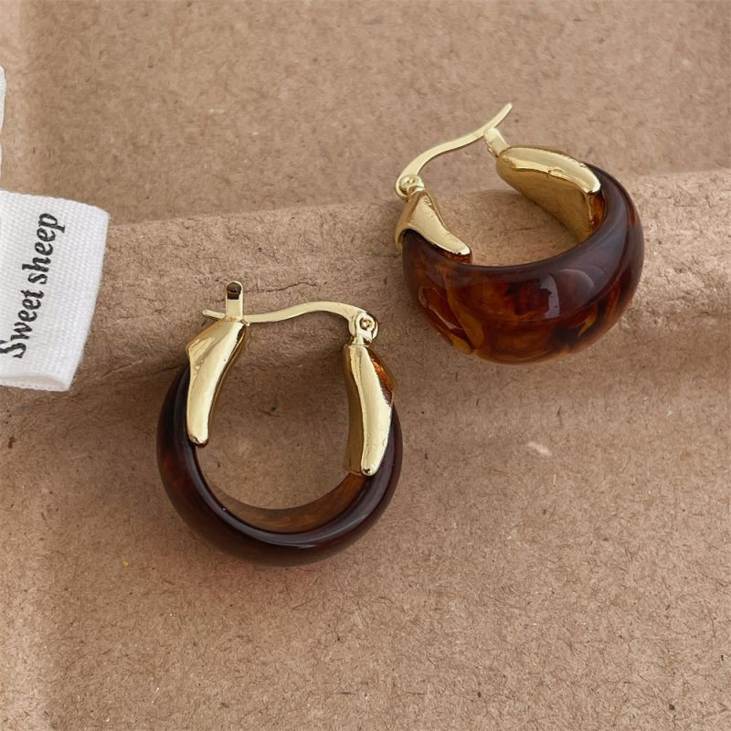 Серьги-конго с акриловыми вставками CJM16107 Серьги-конго с акриловыми вставками CJM16107