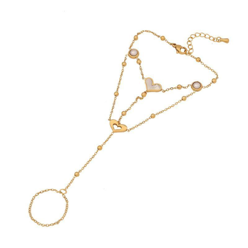 Слейв-браслет сияющий кристалл на тонкой цепочке CJE95328