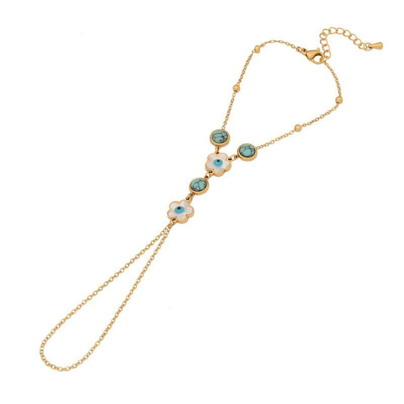 Слейв-браслет сияющий кристалл на тонкой цепочке CJE95328