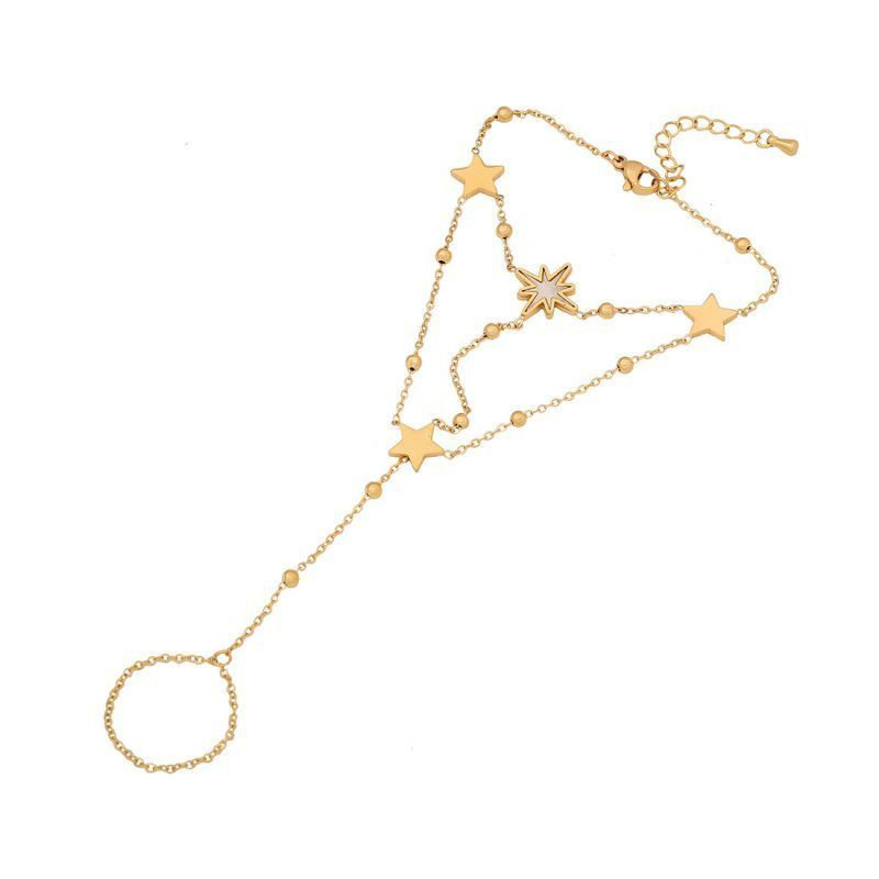 Слейв-браслет сияющий кристалл на тонкой цепочке CJE95328