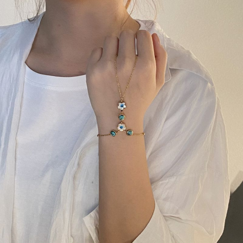 Слейв-браслет сияющий кристалл на тонкой цепочке CJE95328