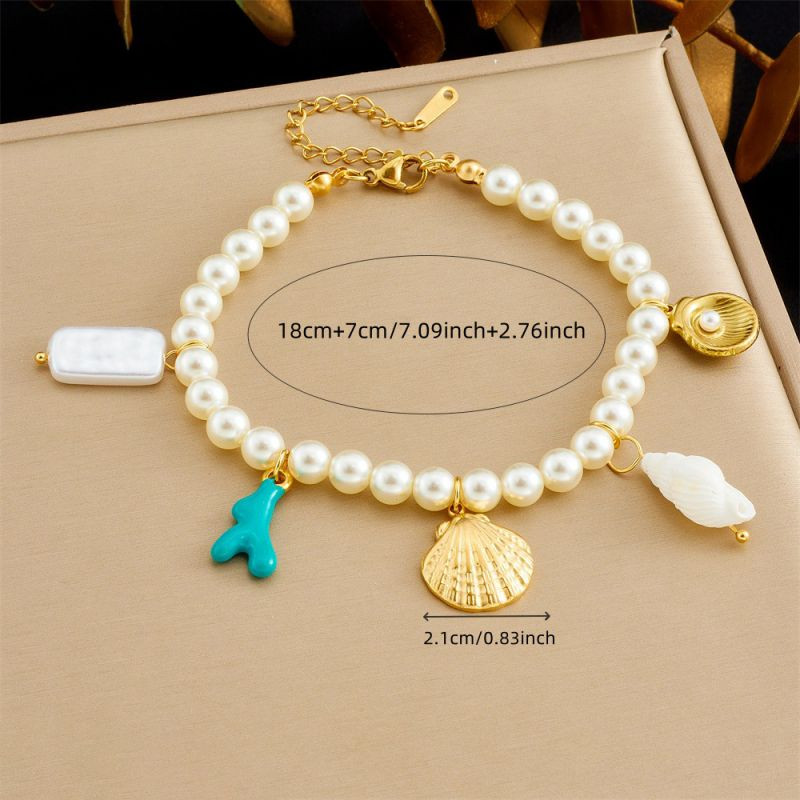 Браслет из жемчуга с разнообразными морскими дарами CJR62706