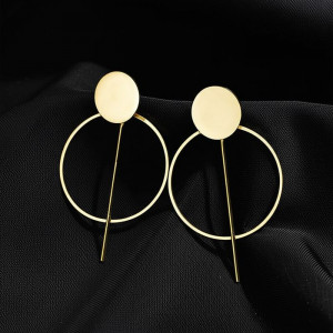 Серьги-гвоздики из латуни золотые кольца J11577MSK