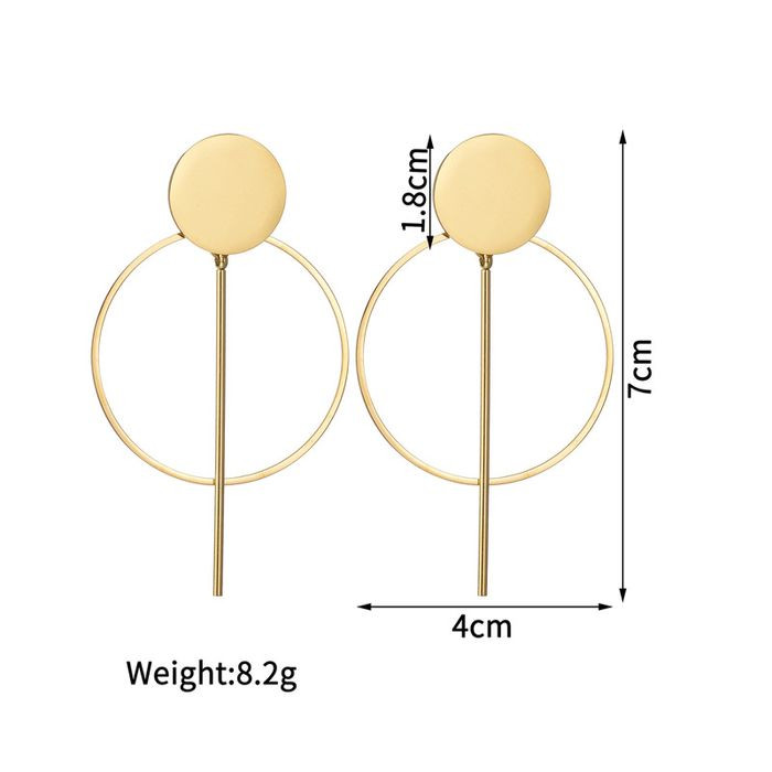 Серьги-гвоздики из латуни золотые кольца J11577MSK