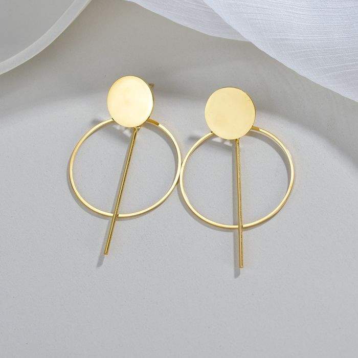 Серьги-гвоздики из латуни золотые кольца J11577MSK