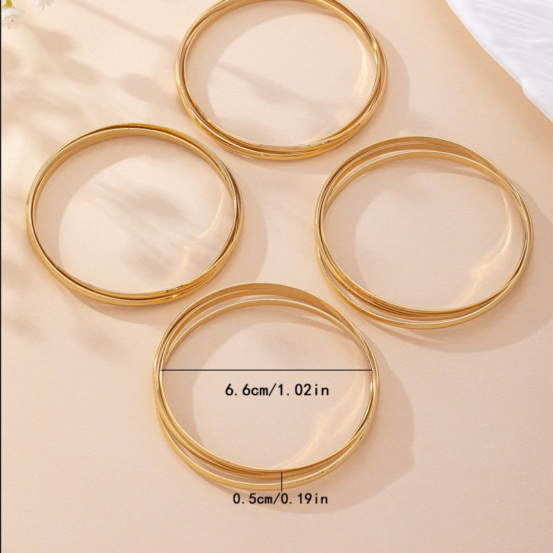 Браслет жесткий многорядный из тонких обручей CJM14399