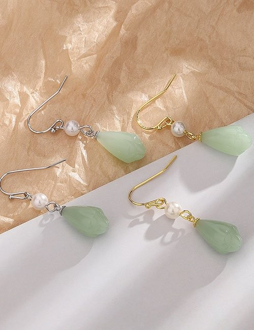 Длинные серьги-подвески «Мятная капля» Z65799