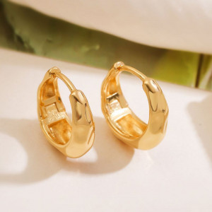 Лаконичные объемные серьги-кольца CJL20515 Лаконичные объемные серьги-кольца CJL20515