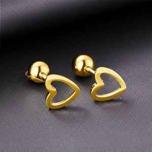 Серьги-пусеты Контурные сердца 1J11957CJJ