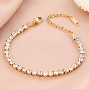 Браслет медицинская сталь напыление золотом 1J12163CJJ