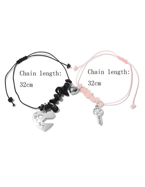 Парные браслеты зов природы с каменной крошкой R37204