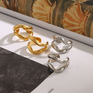 Массивный волнообразный кафф CJL41123 Массивный волнообразный кафф CJL41123